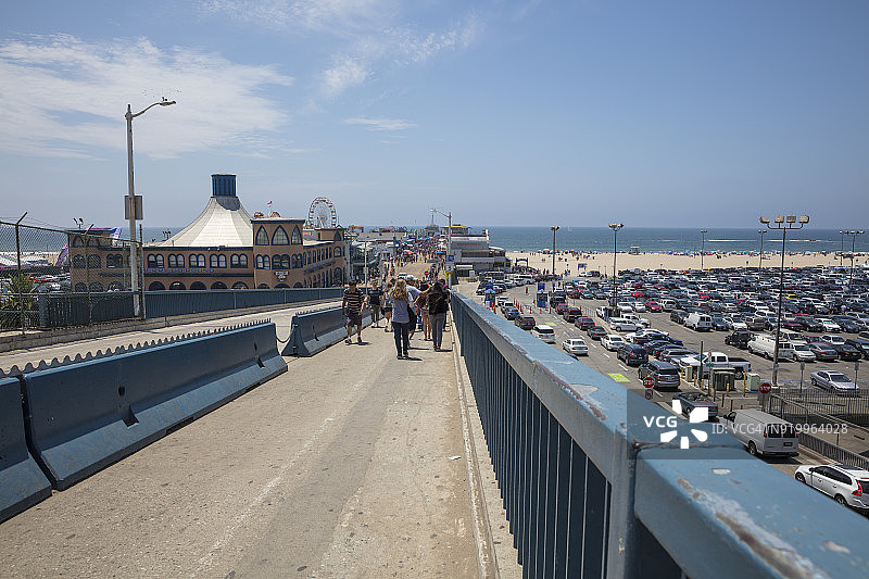 漫步圣塔莫尼卡码头图片素材