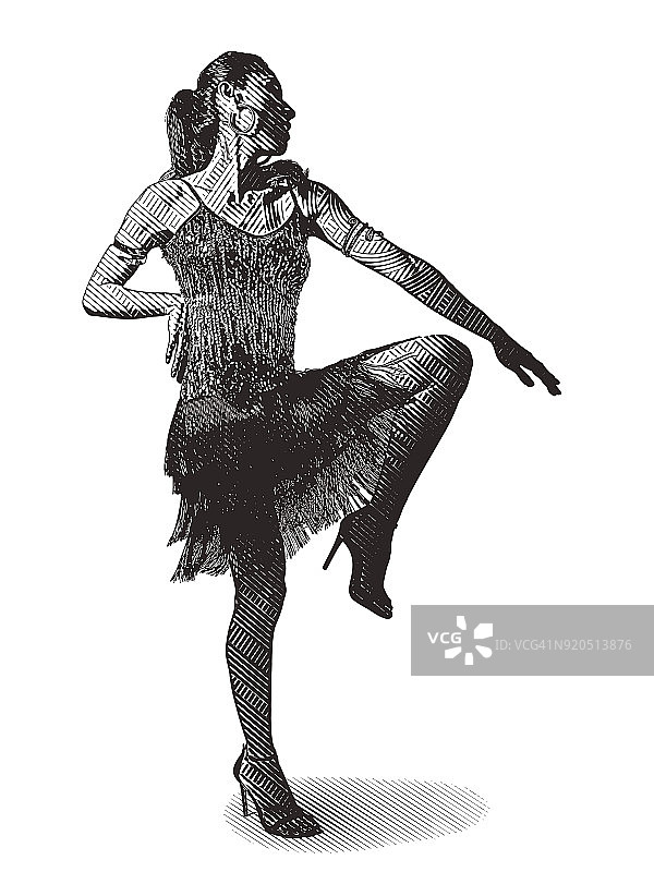 跳拉丁舞的西班牙裔女人图片素材