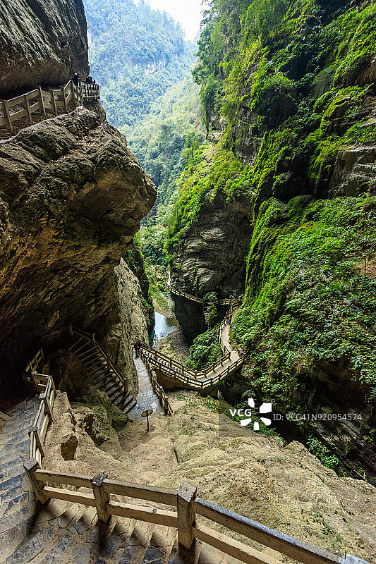 武隆喀斯特地质公园龙水峡图片素材