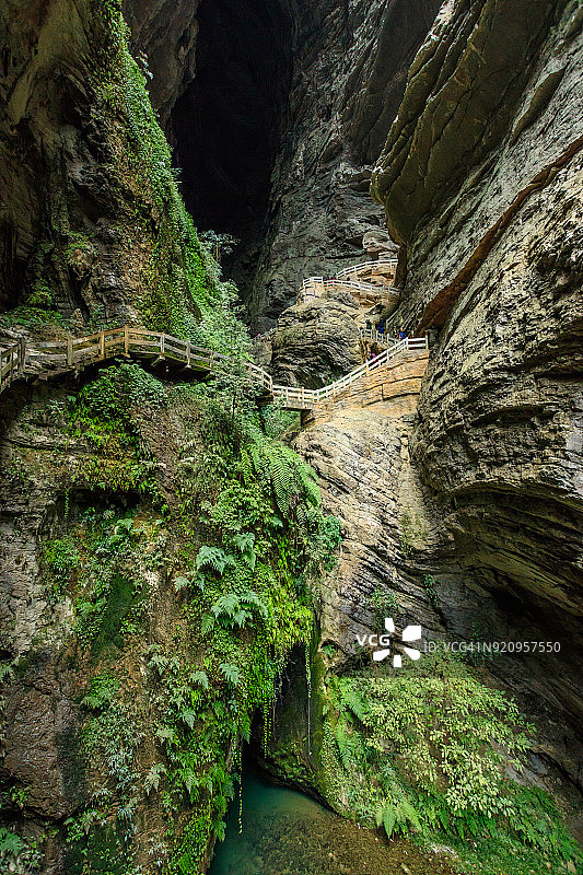 武隆喀斯特地质公园龙水峡图片素材