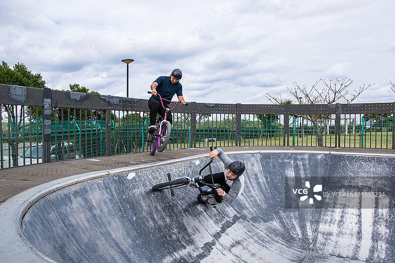 BMX骑手，日本冲绳图片素材