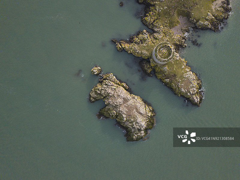 爱尔兰都柏林霍斯爱尔兰之眼岛航拍景观图片素材