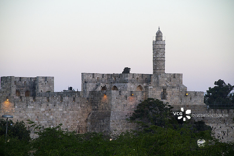 耶路撒冷城堡和城墙图片素材