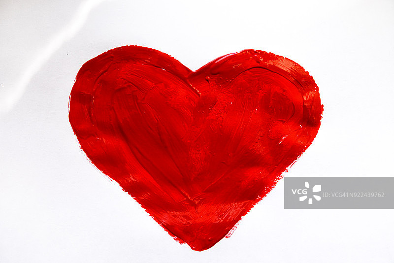 手绘红色爱心图片素材