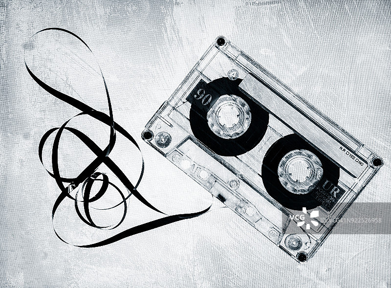 破旧老式磁带图片素材