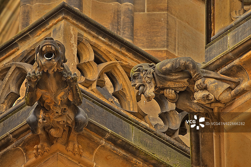 捷克布拉格圣维特大教堂滴水嘴图片素材