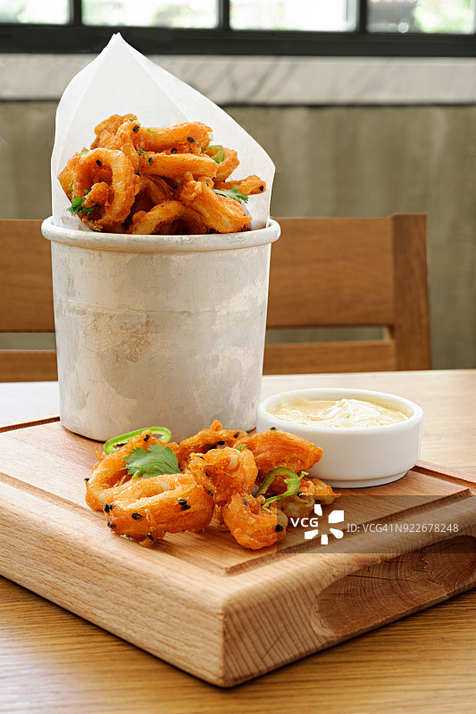 油炸鱿鱼图片素材