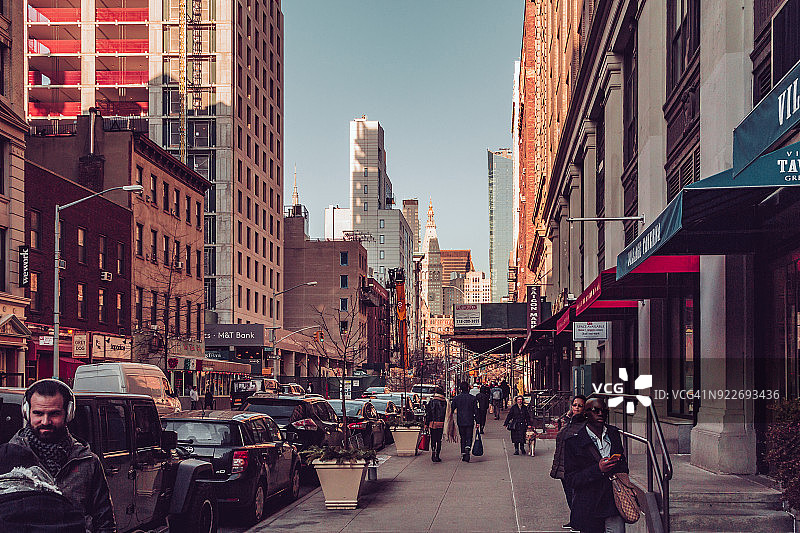 纽约市曼哈顿中城街景图片素材