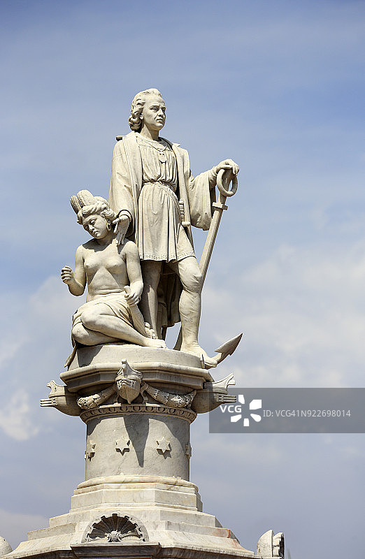 克里斯托弗·哥伦布雕像图片素材