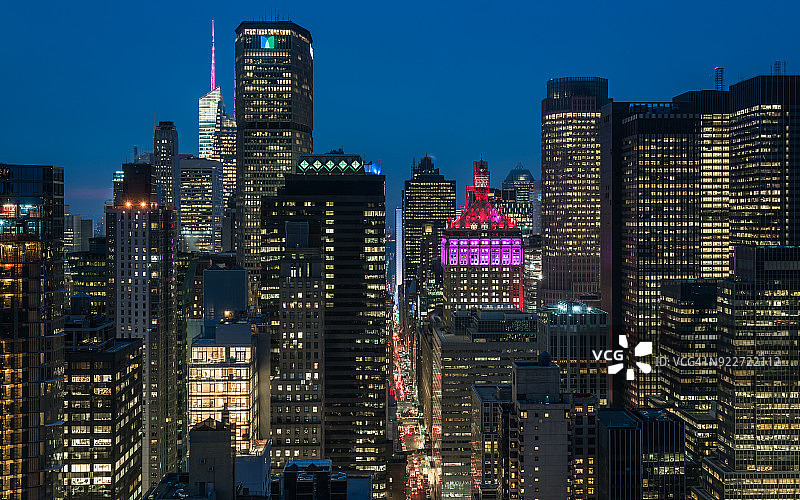 纽约曼哈顿中城鸟瞰图图片素材