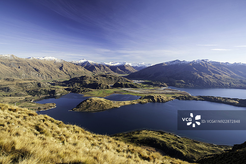 从罗伊斯峰看瓦纳卡湖图片素材