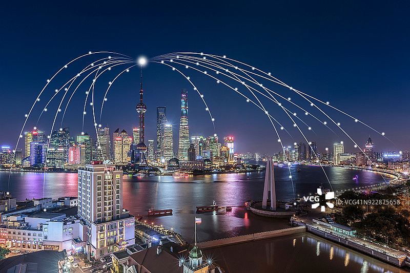 上海城市网络技术图片素材