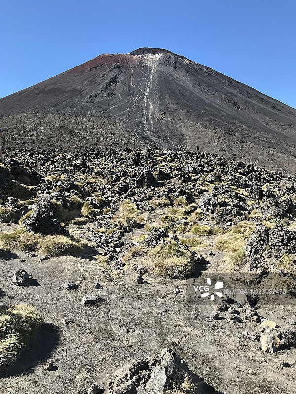 从汤加里罗高山步道看到的瑙鲁赫伊火山景色图片素材