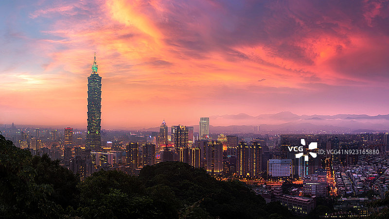 中国台湾城市景观（昼夜）图片素材