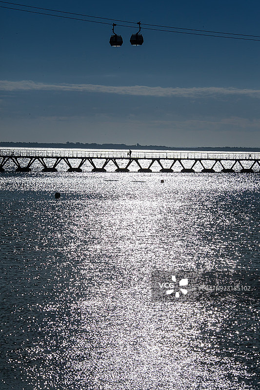 民族公园附近的瓦斯科·达伽马塔和缆车图片素材