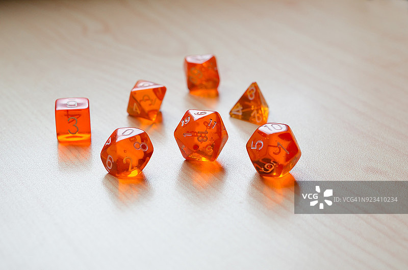 多面编号骰子图片素材