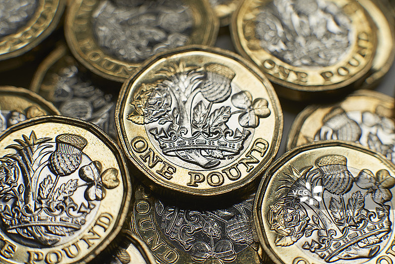 英国货币特写图片素材