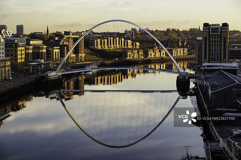 盖茨黑德千禧桥（泰恩河，纽卡斯尔）图片素材