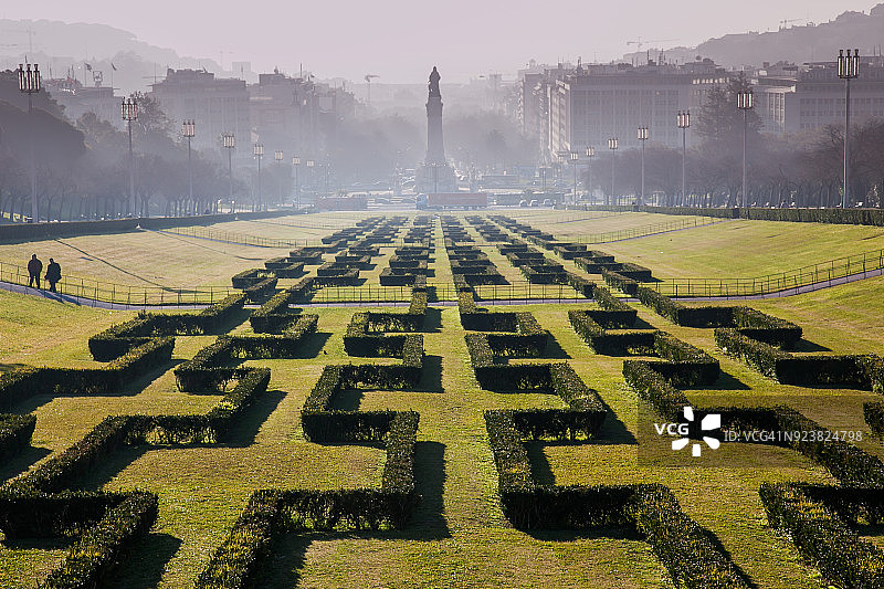 葡萄牙里斯本，2011年2月2日：为纪念英国爱德华七世而命名的公园图片素材