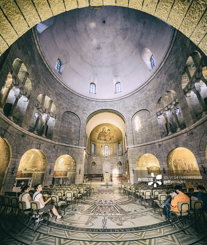 锡安山圣母安眠堂内部图片素材