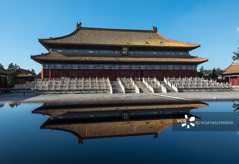 北京太庙倒影图片素材