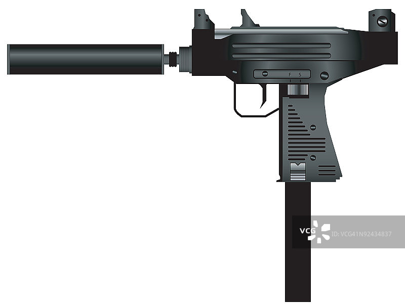 乌兹冲锋枪图片素材