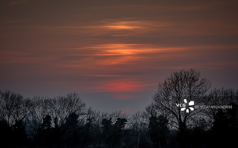 爱尔兰乡村日落图片素材