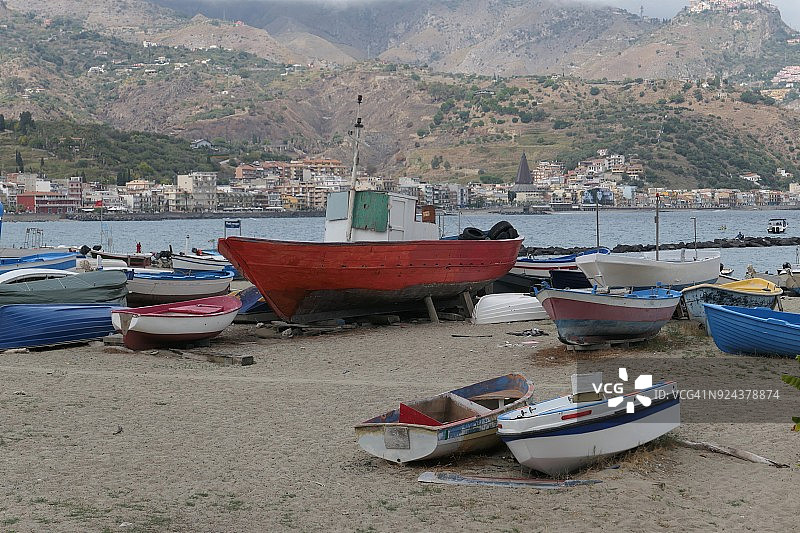 西西里岛贾尔迪尼-纳克索斯海滩图片素材