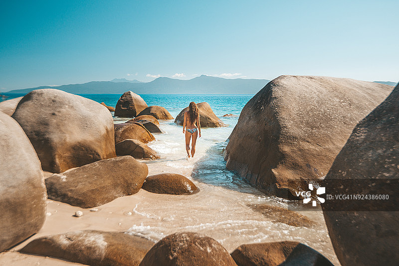 费兹洛伊岛背包客图片素材