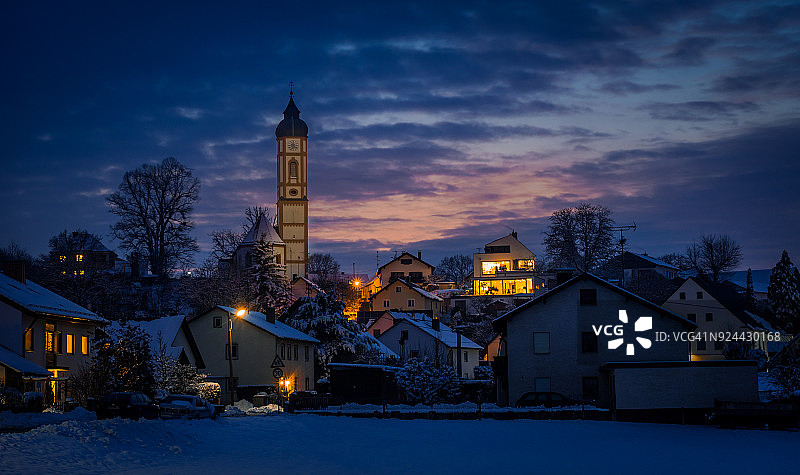 菲尔斯滕费尔德布鲁克的黑暗冬夜图片素材