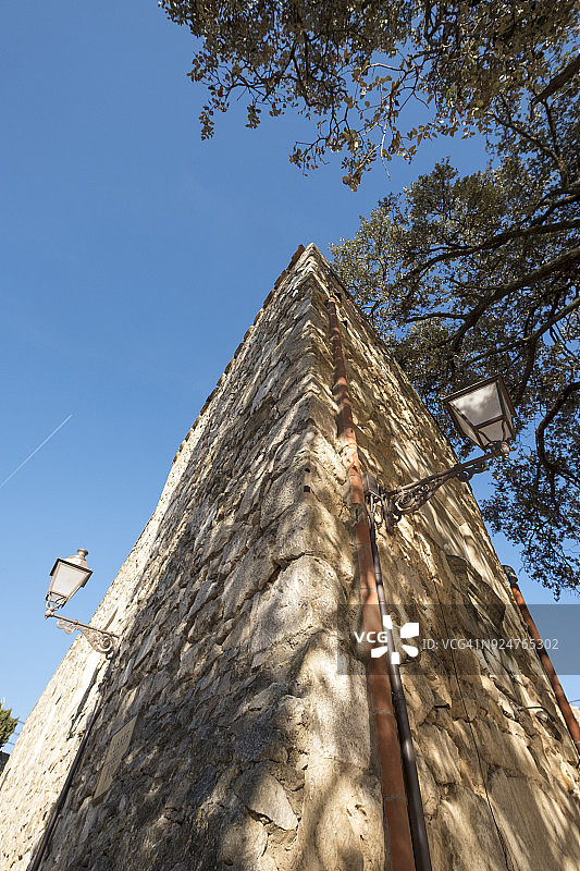 科斯塔布拉瓦的中世纪村庄图片素材