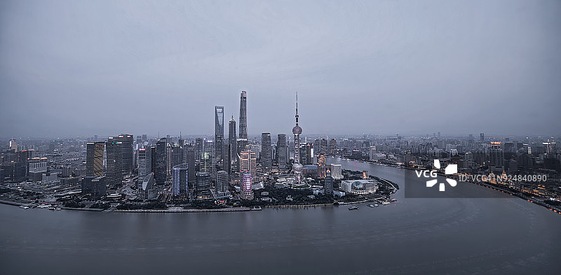 上海陆家嘴黄昏景观图片素材