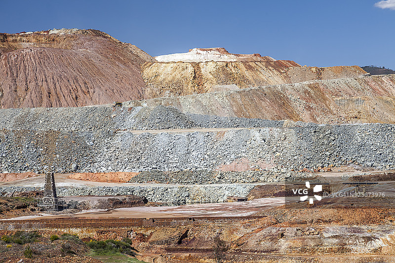 力拓矿业的采矿对景观的影响图片素材