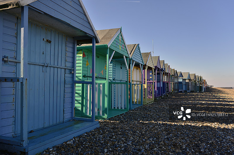 赫恩湾海滩小屋图片素材