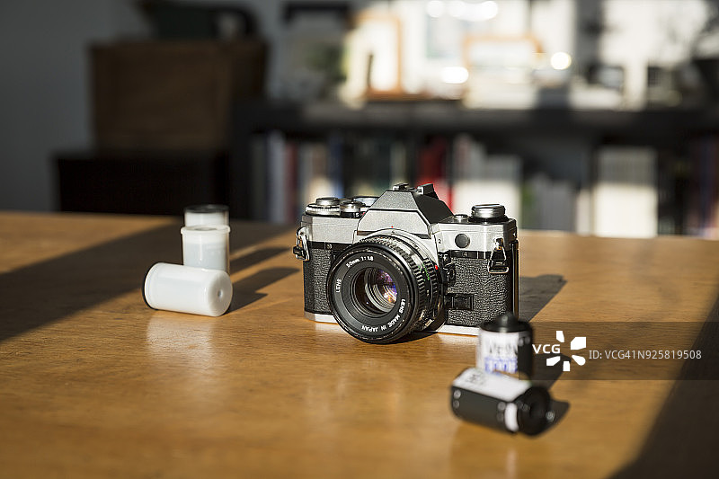 复古相机和胶卷，法国南锡图片素材