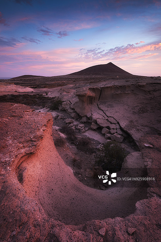 中国加那利群岛特内里费岛南部埃尔梅达诺海滩图片素材