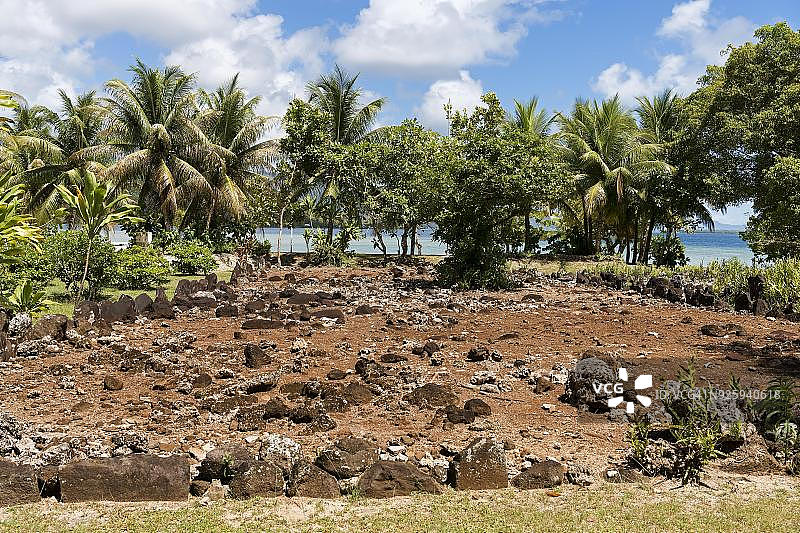 法属波利尼西亚莱阿泰阿岛塔普塔普阿铁阿玛拉伊遗址图片素材