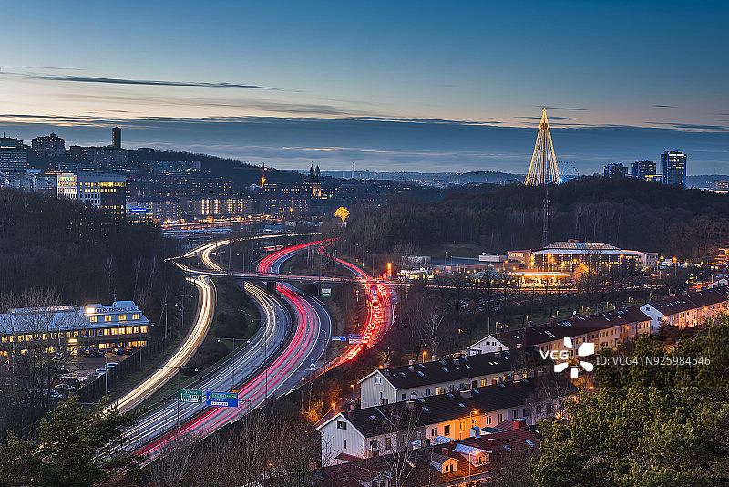 城市黄昏图片素材