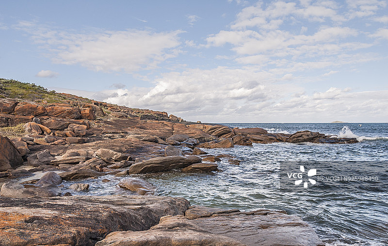 澳大利亚西澳大利亚州邓斯伯勒的乡村海滩景观图片素材