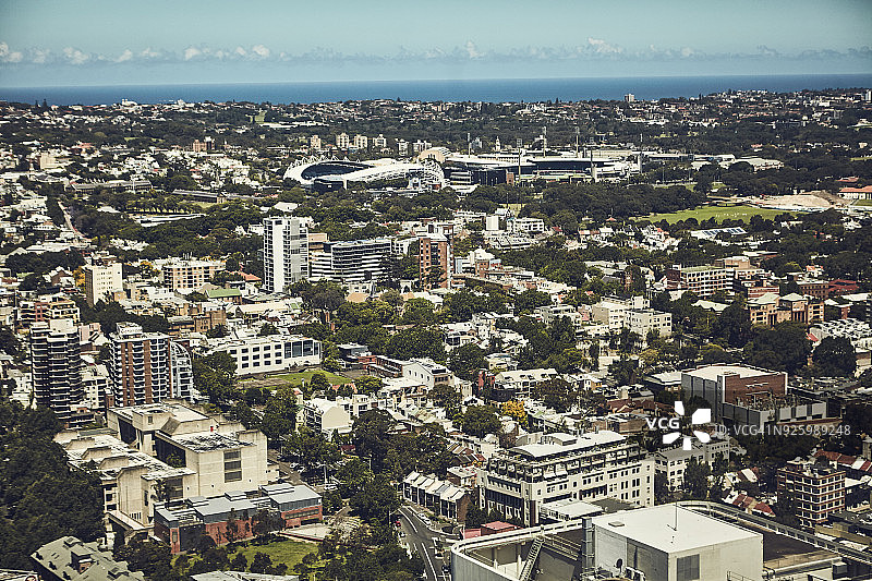 澳大利亚新南威尔士州悉尼邦迪枢纽天际线图片素材