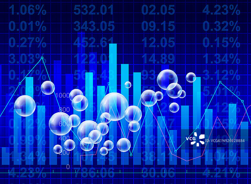 泡沫股市图片素材