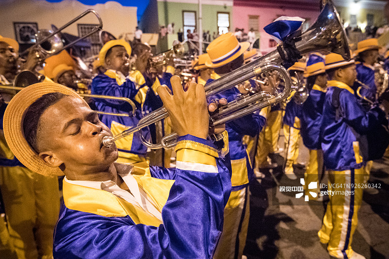 在博卡普的铜管乐队图片素材