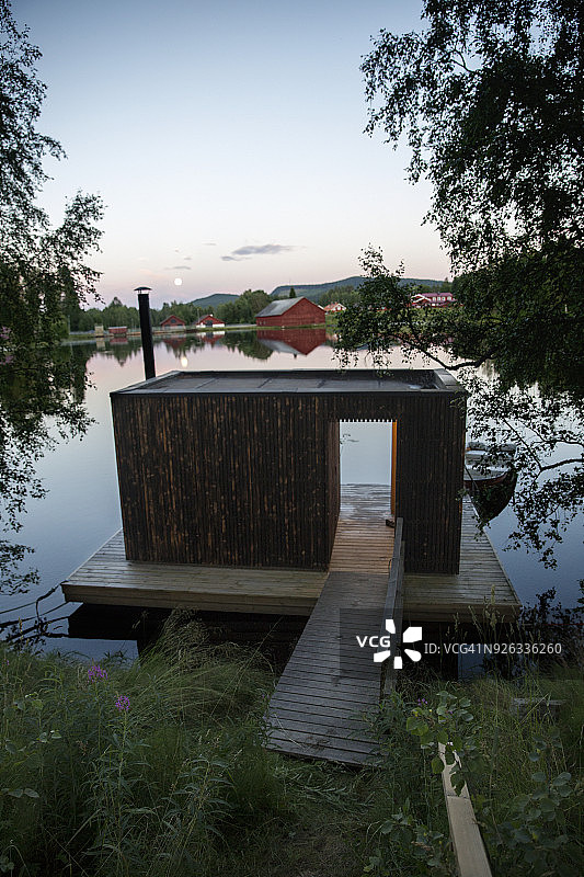 湖边桑拿图片素材