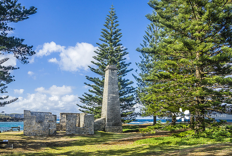 诺福克岛金斯顿盐屋遗址图片素材