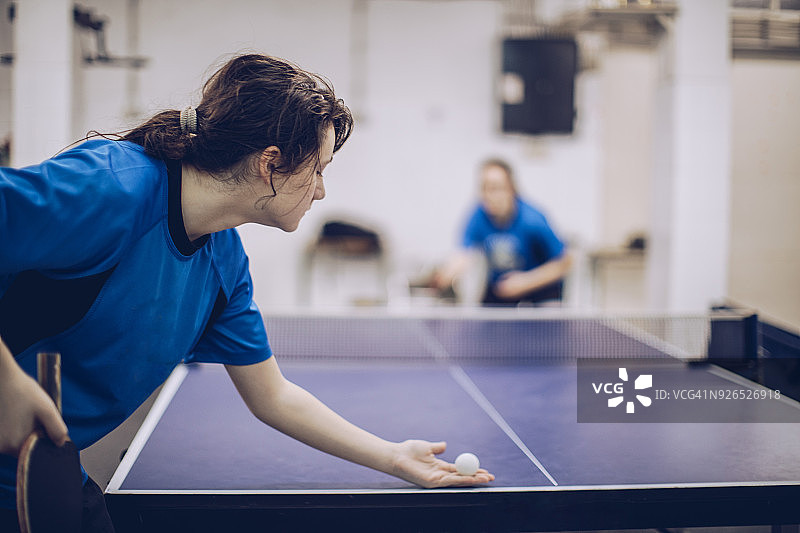 女子乒乓球比赛图片素材