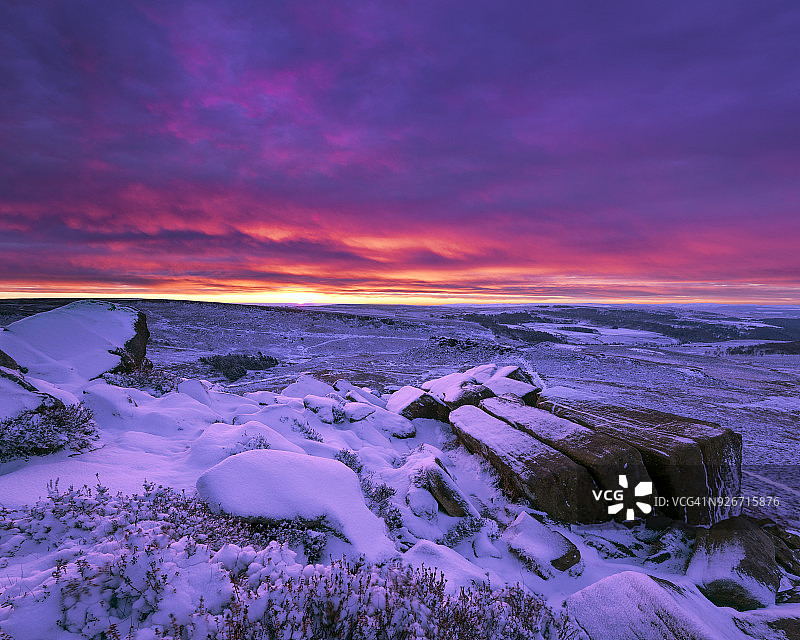 峰区国家公园希戈尔托尔冬季日出图片素材