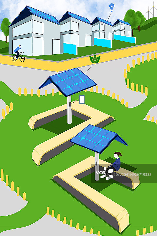 生态城镇图片素材