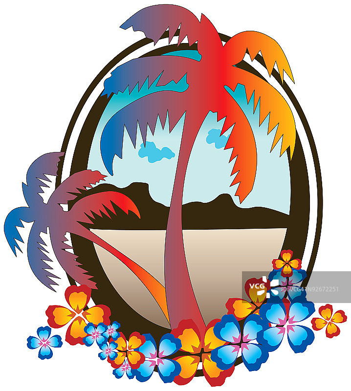 夏威夷岛屿天堂图片素材