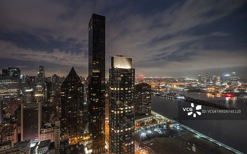 纽约东河航拍图片素材