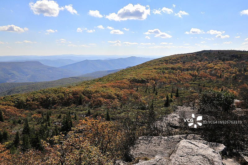 西弗吉尼亚州山顶风光图片素材